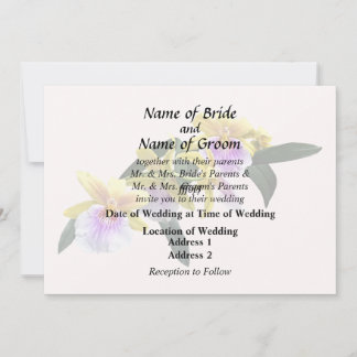 Miltonia Orchids Sunset Yellow Passion Invitation