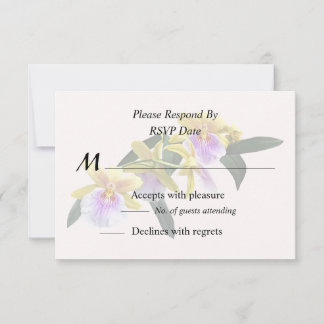 Miltonia Orchids Sunset Yellow Passion RSVP Card