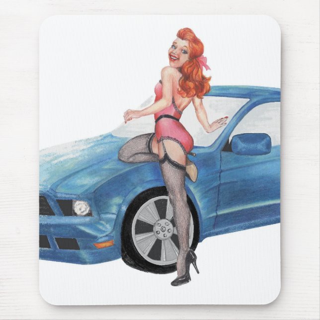 Miltons pin-up girl mouse pad (Front)