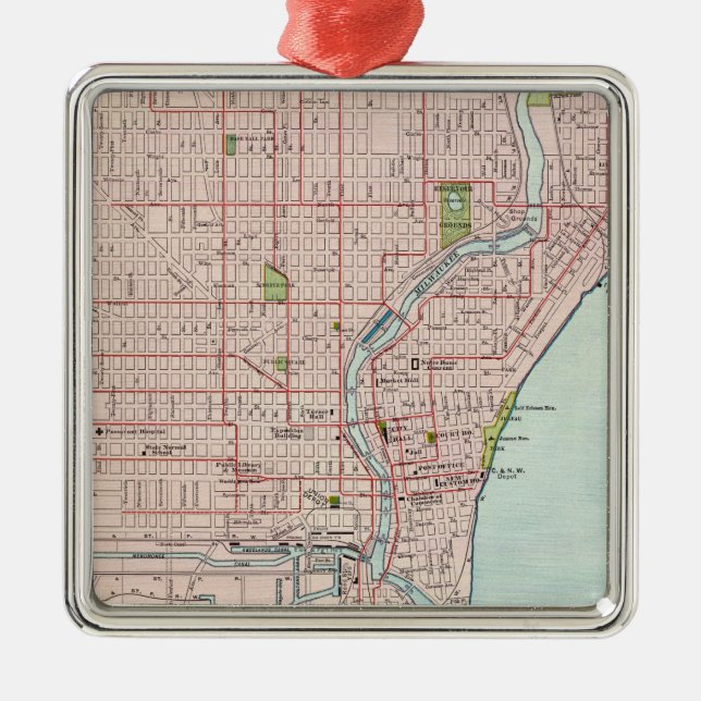 Milwaukee 2 metal ornament (Front)