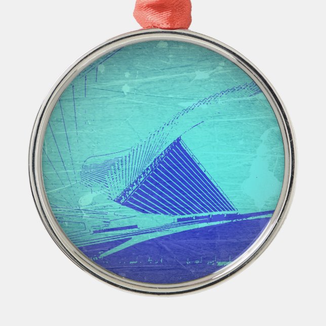 Milwaukee Art Museum Metal Ornament (Front)