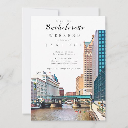 Milwaukee Bachelorette Party Invitation