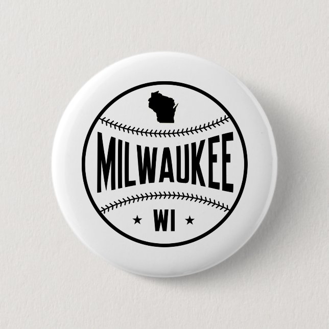 Milwaukee Baseball Button (Front)