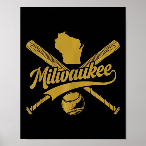 Milwaukee Baseball Fan Tank Top  Poster