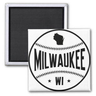 Milwaukee Baseball Magnet