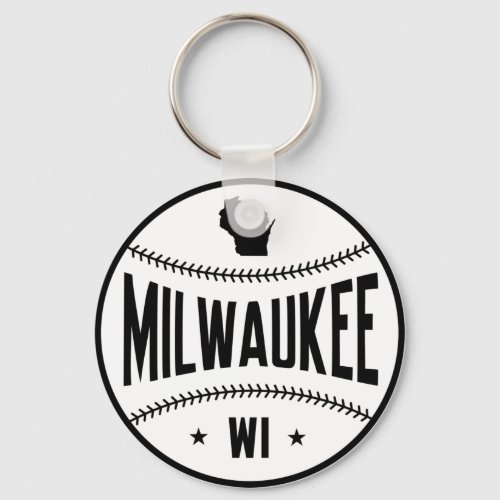 Milwaukee Baseball Themed Keychain