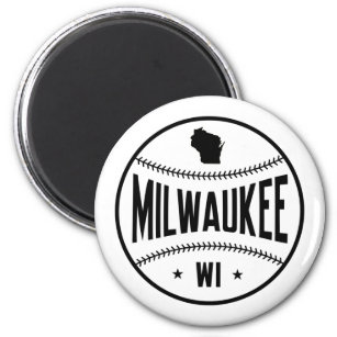 Milwaukee Baseball Themed Magnet