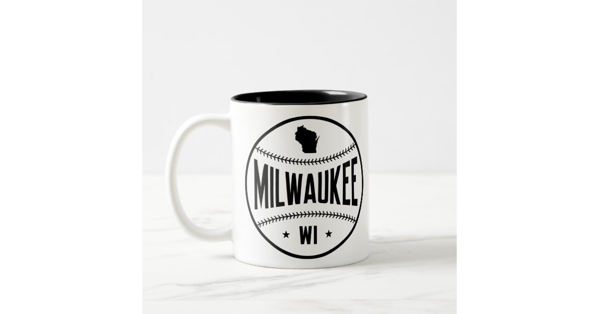 MLB Milwaukee Brewers Personalized Coffee Mug 15 oz. - White