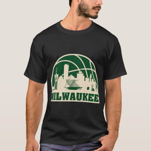 Milwaukee Basketball Milwaukee Cityscape T_Shirt