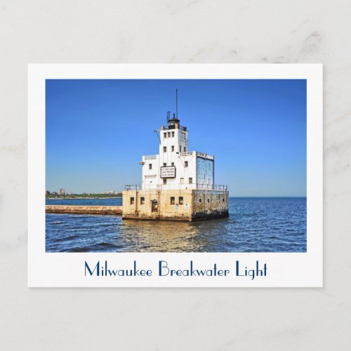 Milwaukee Breakwater Lighthouse Postcard