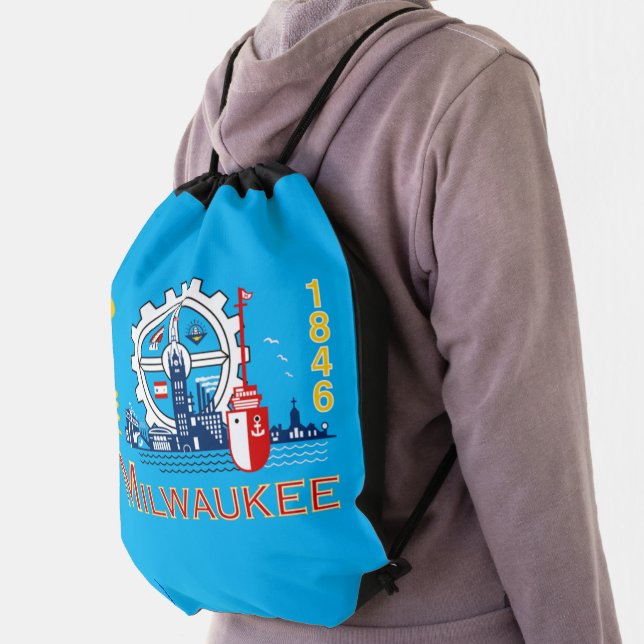 Milwaukee city flag drawstring bag (Insitu)