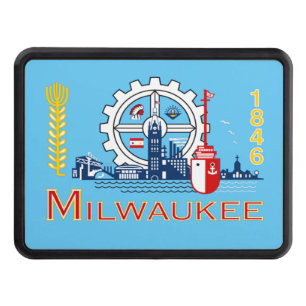 Milwaukee city flag hitch cover