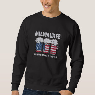 Milwaukee Drinking Squad Wisconsin Alcoholic Wi Dr Sweatshirt