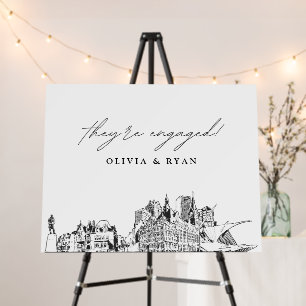 Milwaukee Engagement Party Welcome Sign 28x22