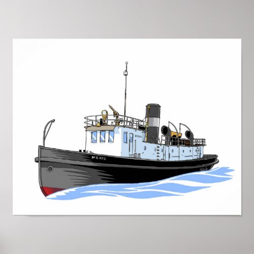 Milwaukee Fireboat No 15 color Poster