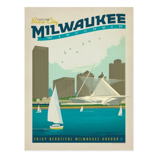 Milwaukee Harbor, Wisconsin Postcard