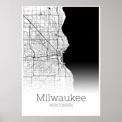 Milwaukee Map _ Wisconsin _ City Map Poster