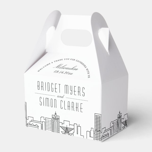 Milwaukee Minnesota | Wedding Event Favor Box (Front Side)