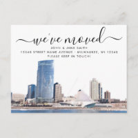 Milwaukee Moving Announcement Postcard
