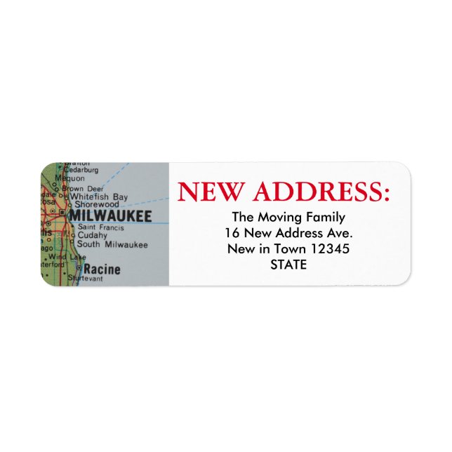 Milwaukee New Address Label (Front)