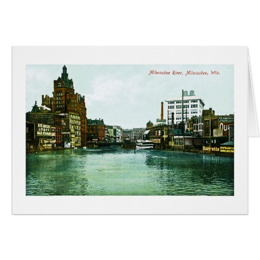 Milwaukee River, Milwaukee, Wisconsin Cards (Front Horizontal)