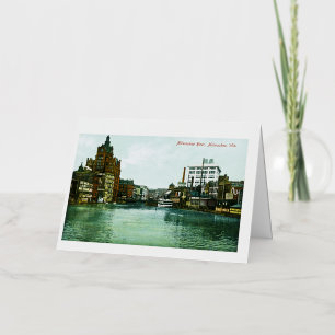 Milwaukee River, Milwaukee, Wisconsin Foil Greeting Card