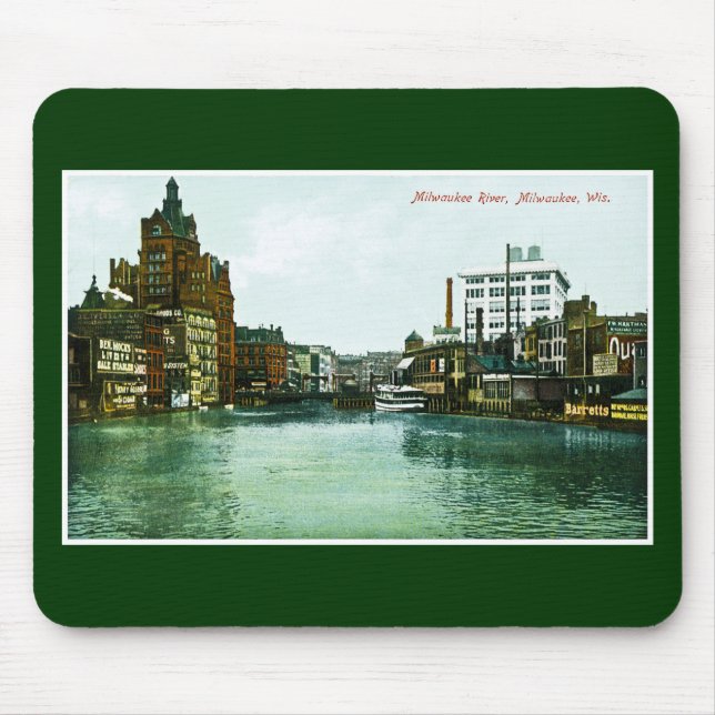 Milwaukee River, Milwaukee, Wisconsin Mouse Pad (Front)