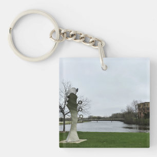 Milwaukee River, West Bend, Wisconsin Keychain