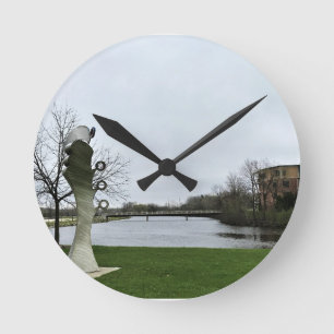 Milwaukee River, West Bend, Wisconsin Round Clock