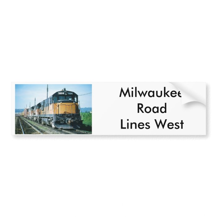 Milwaukee Road Lines West Bumper sticker Bumper Sticker