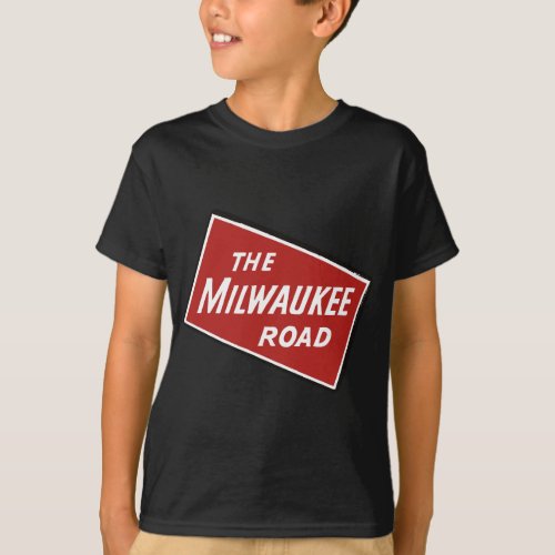 Milwaukee Road Railway Sign 2 T_Shirt