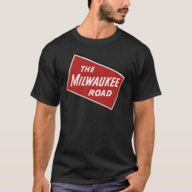 Milwaukee Road Railway Sign 2 T-Shirt (Front)