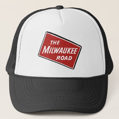 Milwaukee Road Railway Sign 2 Trucker Hat