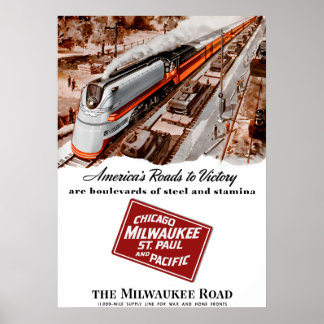 Milwaukee Road World War II poster
