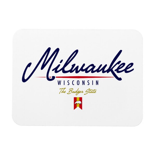 Milwaukee Script Magnet (Horizontal)