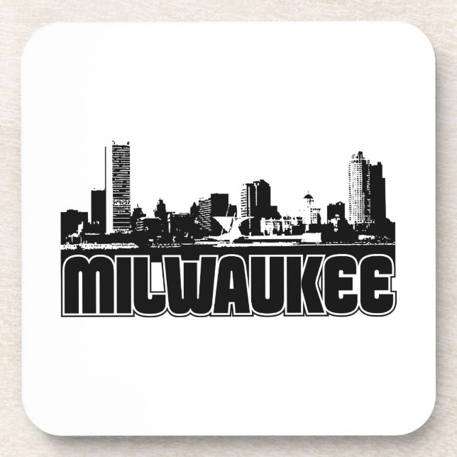 Milwaukee Skyline Beverage Coaster (Front)