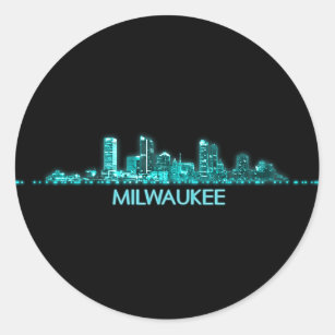 Milwaukee Skyline Classic Round Sticker