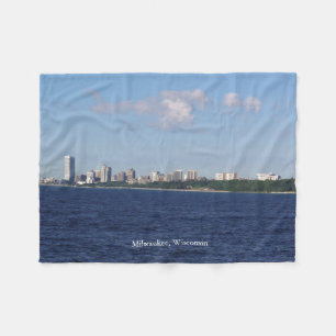 Milwaukee Skyline Fleece Blanket