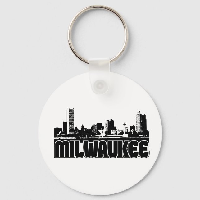 Milwaukee Skyline Keychain (Front)