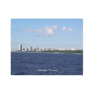 Milwaukee Skyline metallic wall art