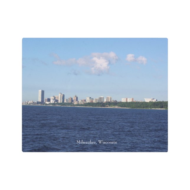 Milwaukee Skyline metallic wall art (Front)