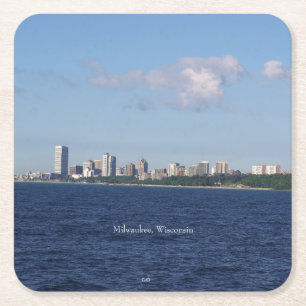 Milwaukee Skyline paper coaster