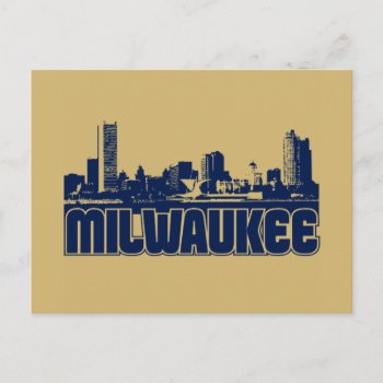 Milwaukee Skyline Postcard by TurnRight at Zazzle