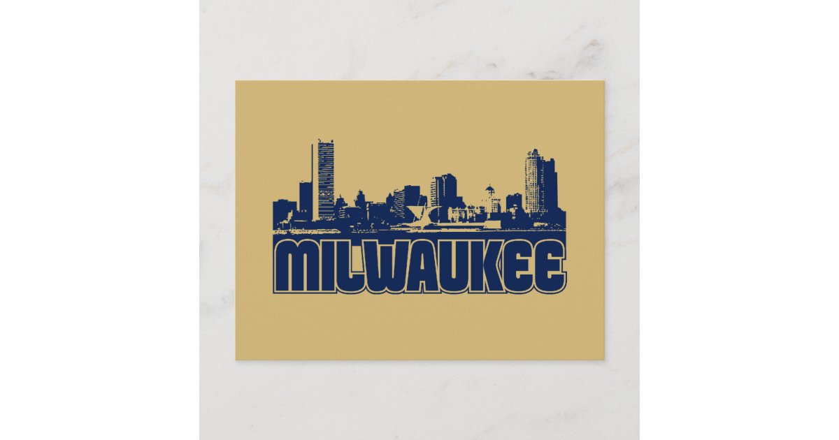 Milwaukee Skyline Postcard Zazzle