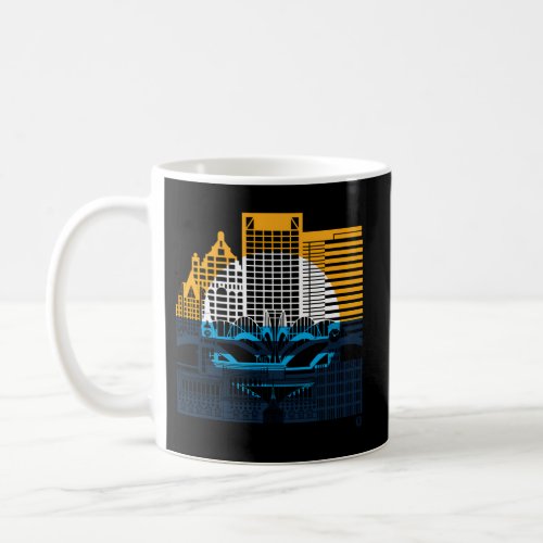 Milwaukee Skyline Squared Milwaukee PeopleS Flag Coffee Mug