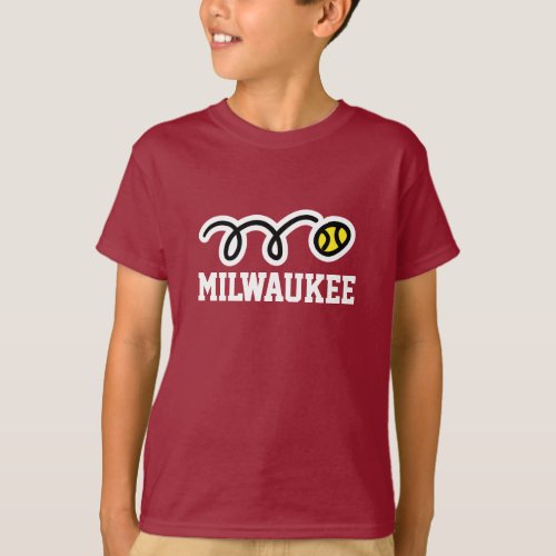 Milwaukee tennis t_shirt for men women and kids