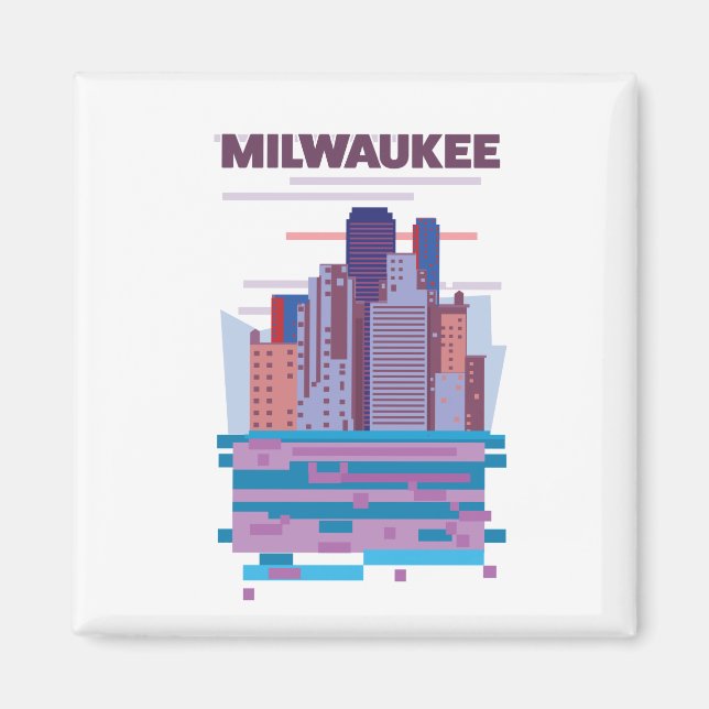 Milwaukee Travel poster Magnet (Front)