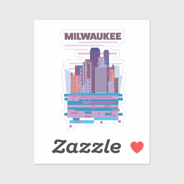 Milwaukee Travel poster Sticker (Sheet)