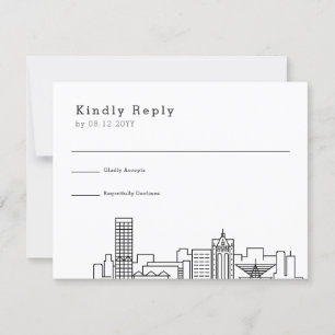 Milwaukee Wedding Stylized Skyline RSVP