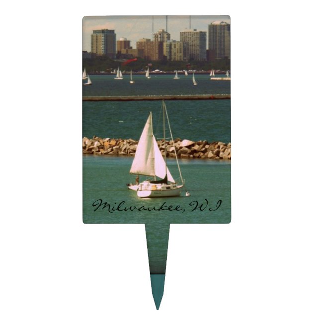 Milwaukee, WI Skyline Cake Topper (Front)